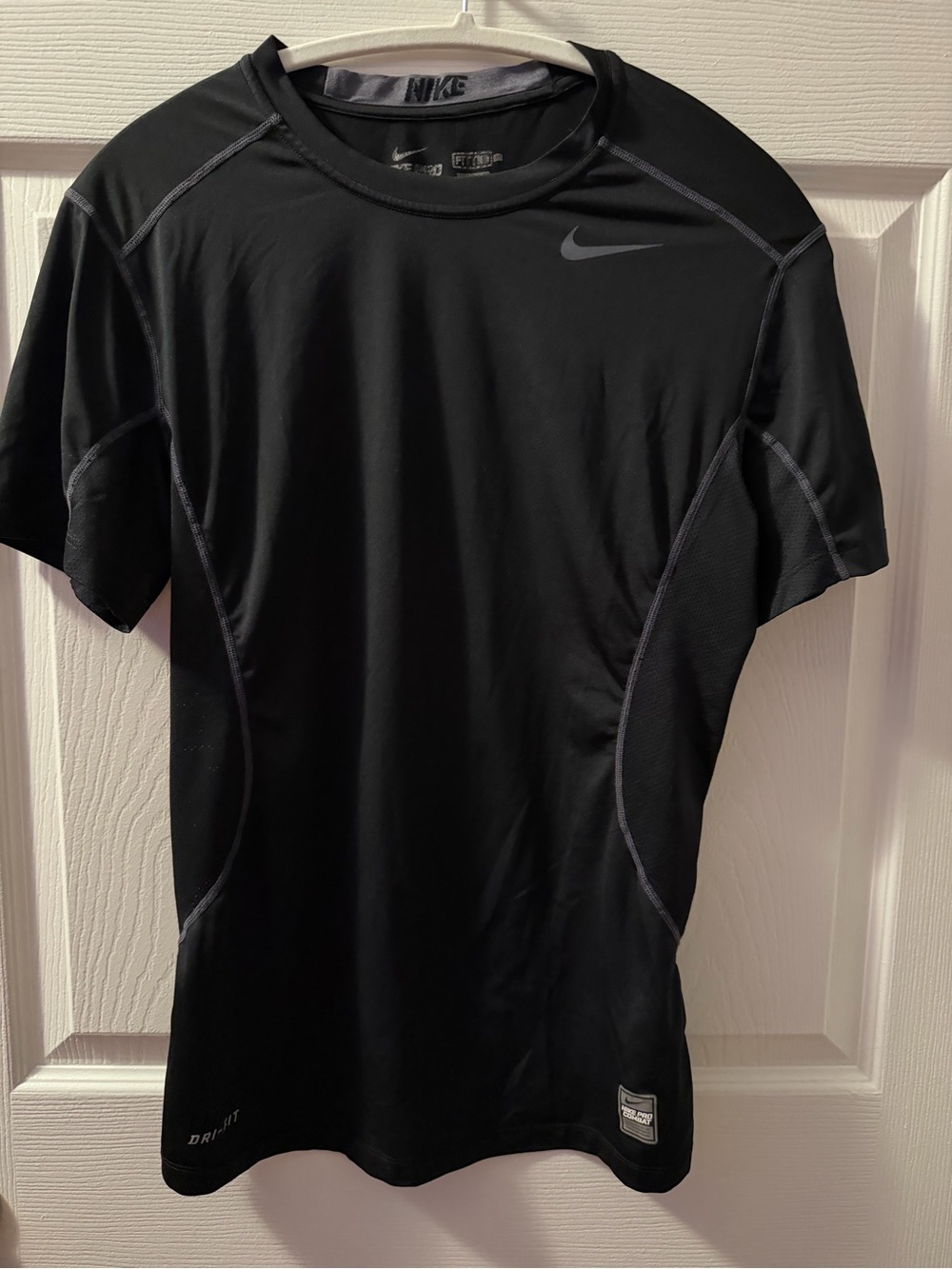 Nike Black Short-Sleeve Dri-FIT Performance Tee with Gray Accents